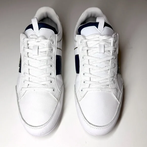 Lacoste Men's Chaymon Leather Sneakers White Size- 8.5 M - Picture 2 of 9